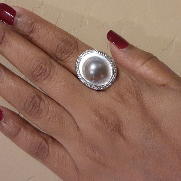 925 Genuine South Sea Mabe pearl. - Picture 11 of 15